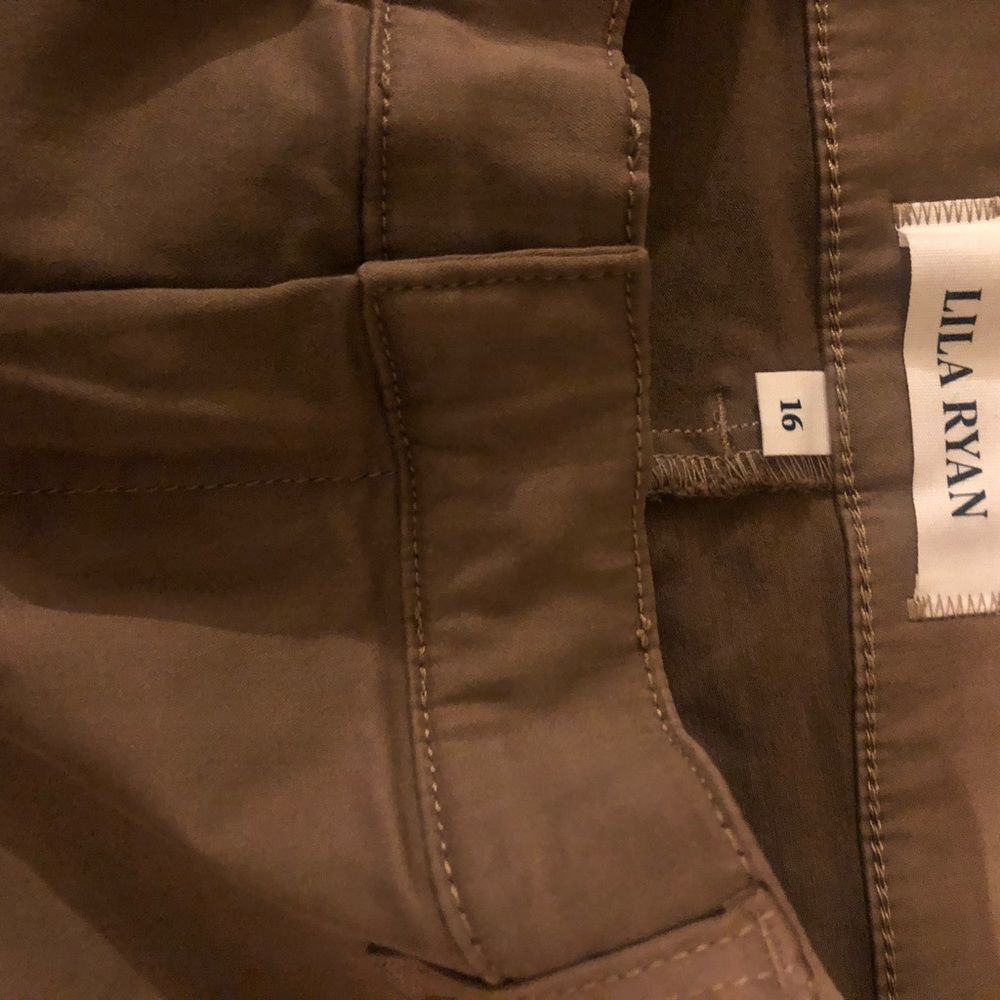 Lila Ryan The Jenalyn Bootcut Trousers Size 16 Taupe Grey - Picture 7 of 11